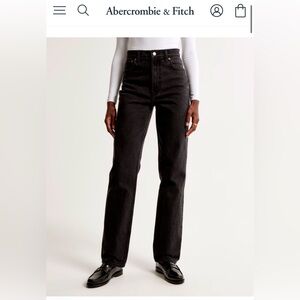 Abercrombie & Fitch Curve Love Ultra High Rise 90s Straight Jean